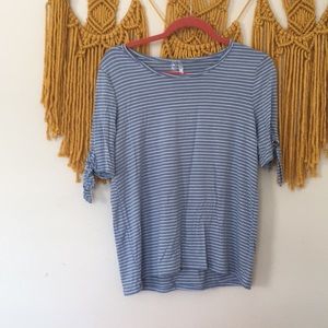 Cute striped tunic top petite medium